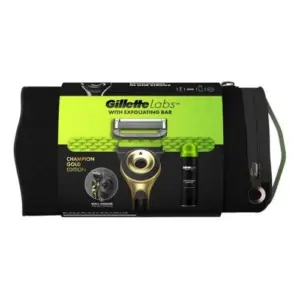 Gillette Labs Set da barba con barba esfogliante Rasoio Gel da Barba Pochette