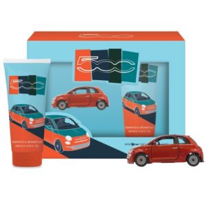 Cofanetto regalo Modellino Fiat 500 + shower gel 200ml Idea regalo ragazzo