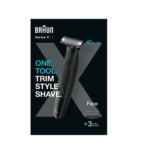 Rasoio barba uomo Series XT3100 4D Blade Face Black Braun 3 combs for beard