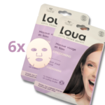 6 x Maschera viso rilassante Loua Maschera viso in tessuto Vegana 100%