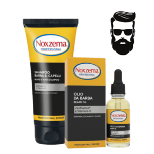 Noxzema Kit Uomo Shampoo Barba e Capelli 200ml + Olio da barba 30ml