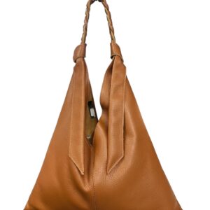 Borsa da donna in pelle grande colore marrone