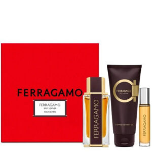 Ferragamo Spicy Leather Pour Homme Gift Set Edp 100ml + mini 10ml + gel doccia