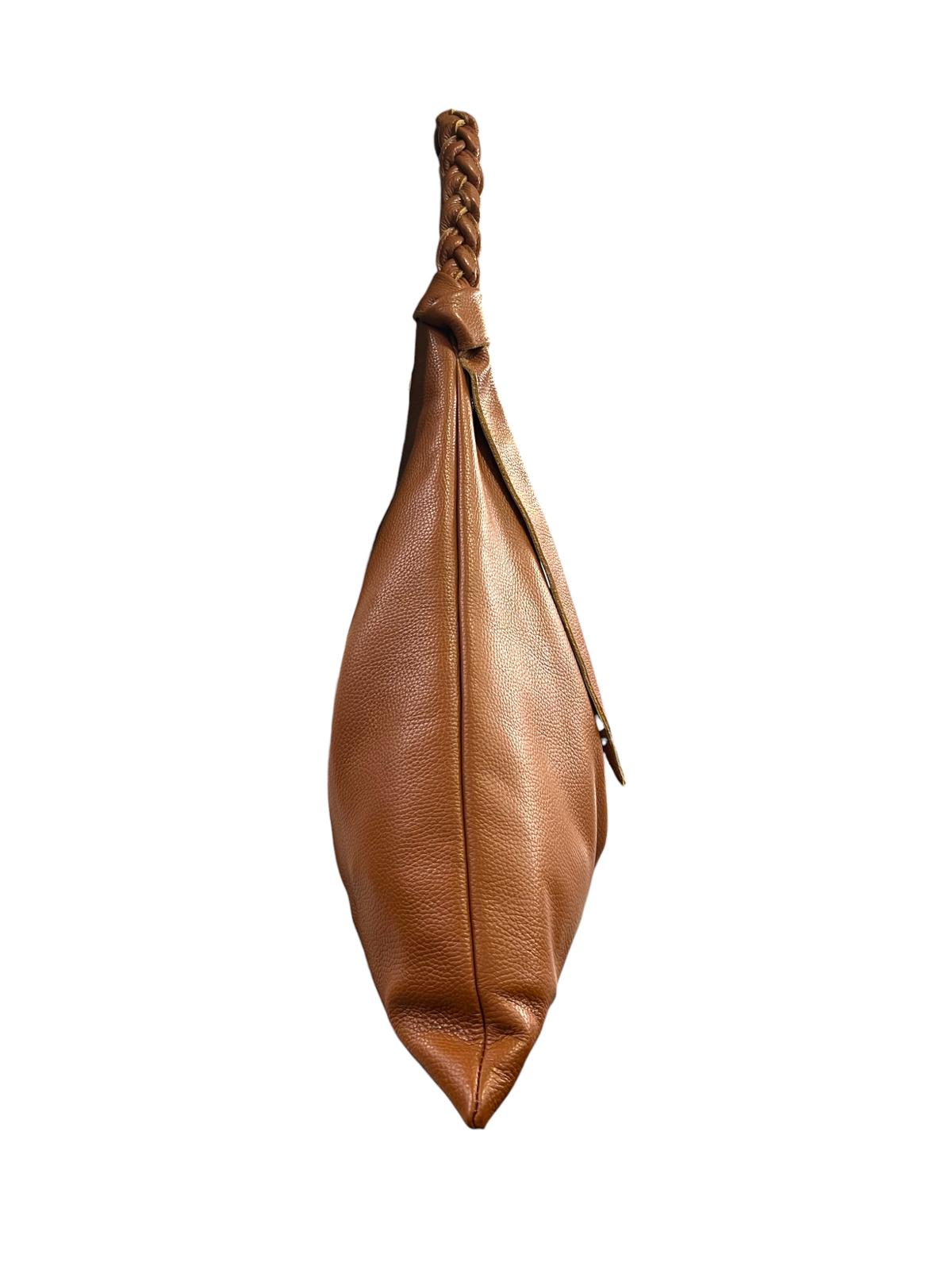 Borsa da donna in pelle grande colore marrone - immagine 4