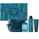 Guess Uomo Acqua Edt 100ml Gel doccia 100ml Deodorante Spray 226ml e pochette