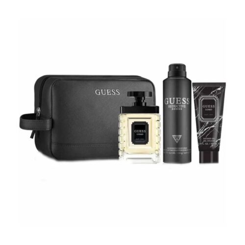 Guess Uomo Gift Set Eau de Toilette 100ml Gel doccia Deo Spray e Pochette uomo - immagine 2