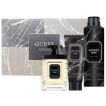 Guess Uomo Gift Set Eau de Toilette 100ml Gel doccia Deo Spray e Pochette uomo