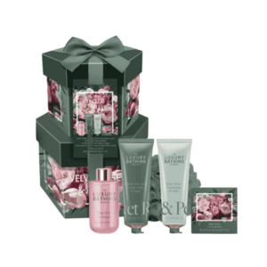 Set The Luxury Bathing Crema doccia crema mani spugna Velvet Rose e Peony